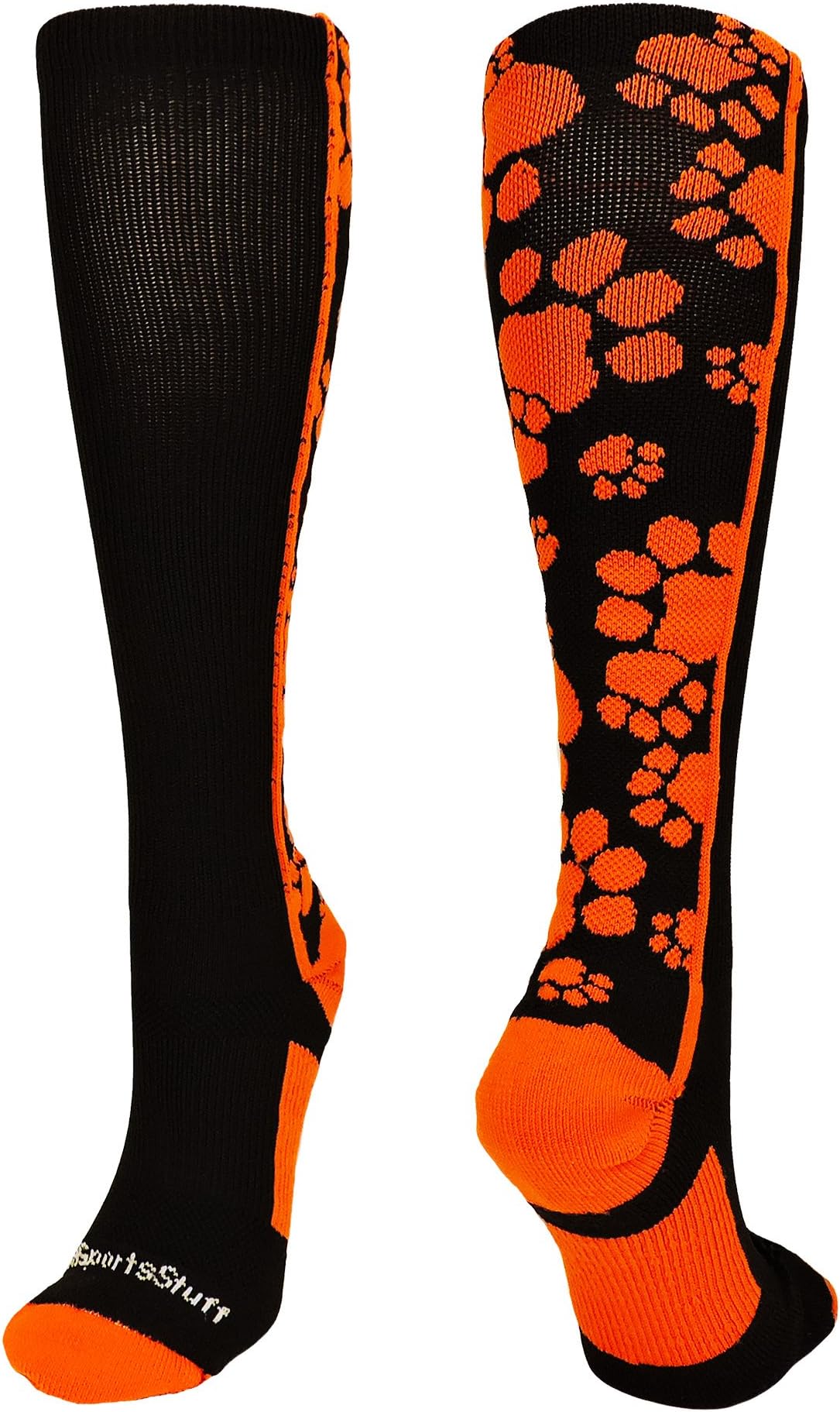 Crazy Socks with Paws Over The Calf (Multiple Colors) Medium black