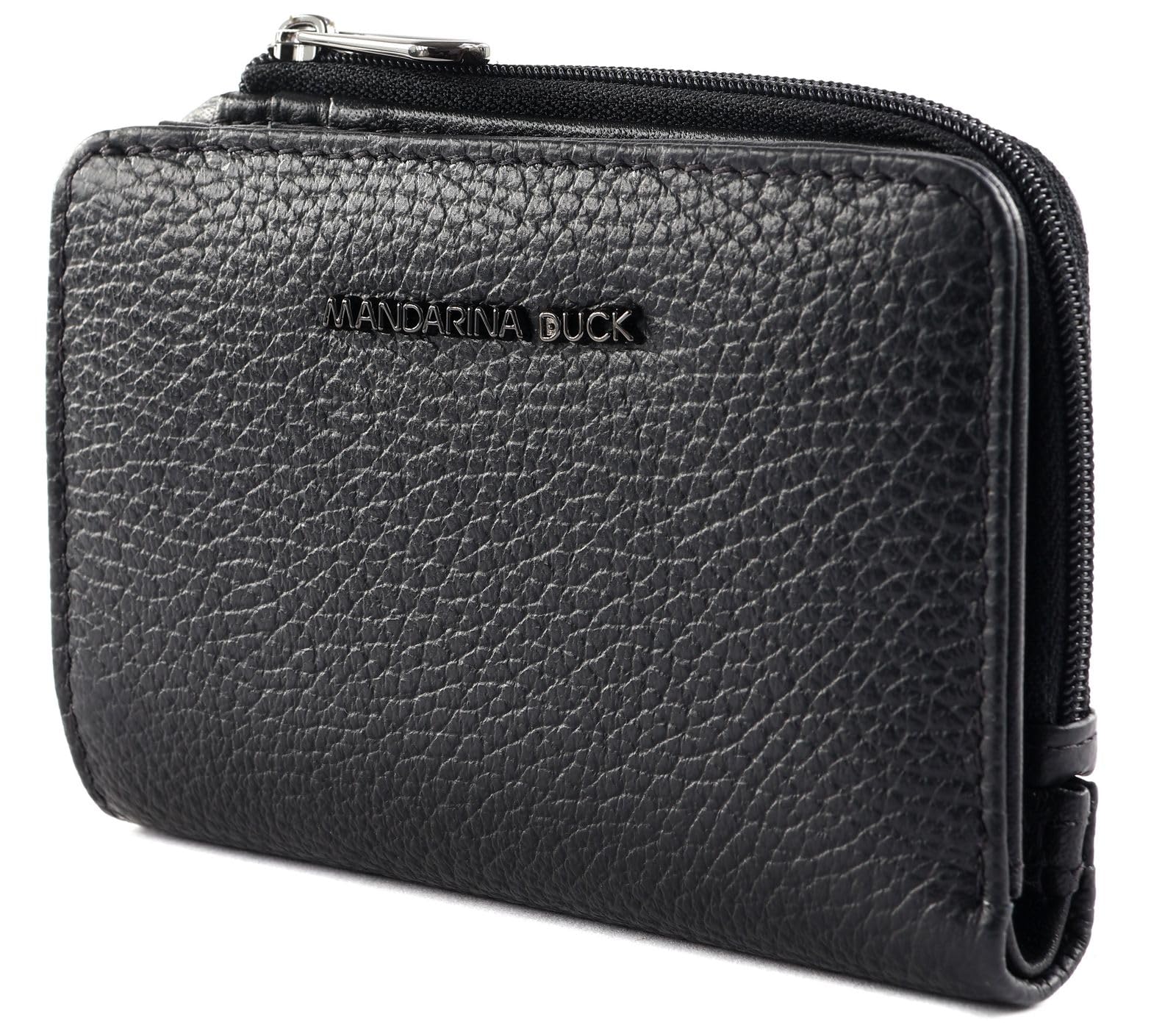 Mandarina Duck Mellow Leather Wallet, Women's Travel Accessories, One Size, Black, One Size