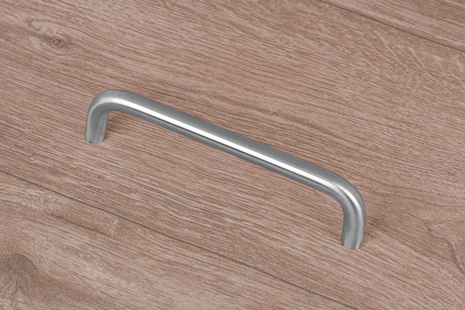 Gedotec Armario de cocina arco de cocina de acero inoxidable - 320 mm para puertas de armario - GEOS | mango de cajón cepillado mate con tornillos - 10 pieza