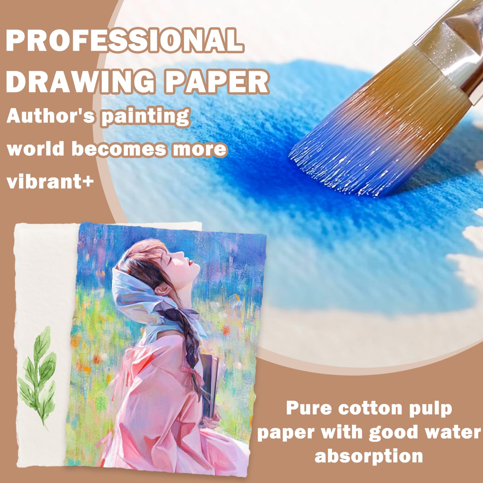 Handgemaakt wit handgeschept papier, blanco, dik knutselpapier