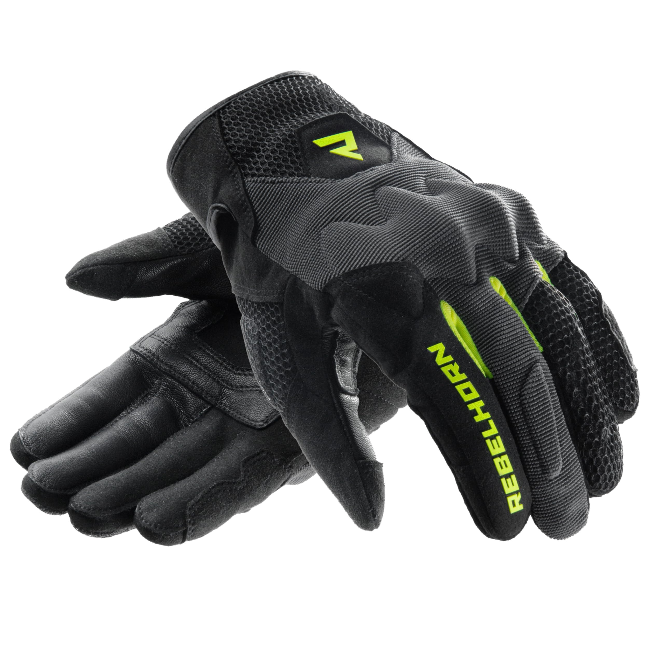 REBELHORN Core Women Guantes de Moto Mujer | Textil | Protectores de Tobillo | Amplios Paneles de Ventilación de Malla | Nivel de Protección 1 KP | Tallas hasta XL