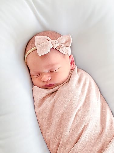 Miniatura 2 de BWD - Manta prémium para envolver al bebé, viscosa de bambú y algodón orgánico, para recién nacidos y bebés, manta de muselina para bebé, ultra