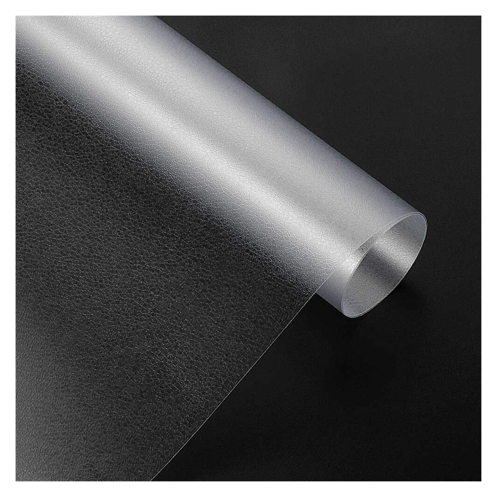 Auto Schutz Carbon Folie, 30x100cm Leder Muster PVC Adhesive Vinyl Film Aufkleber wasserdichte Dekoration Farbe ändern Abziehbild-Vinyl-Verpackung for Auto-Motorrad(Transparent,50x600cm)