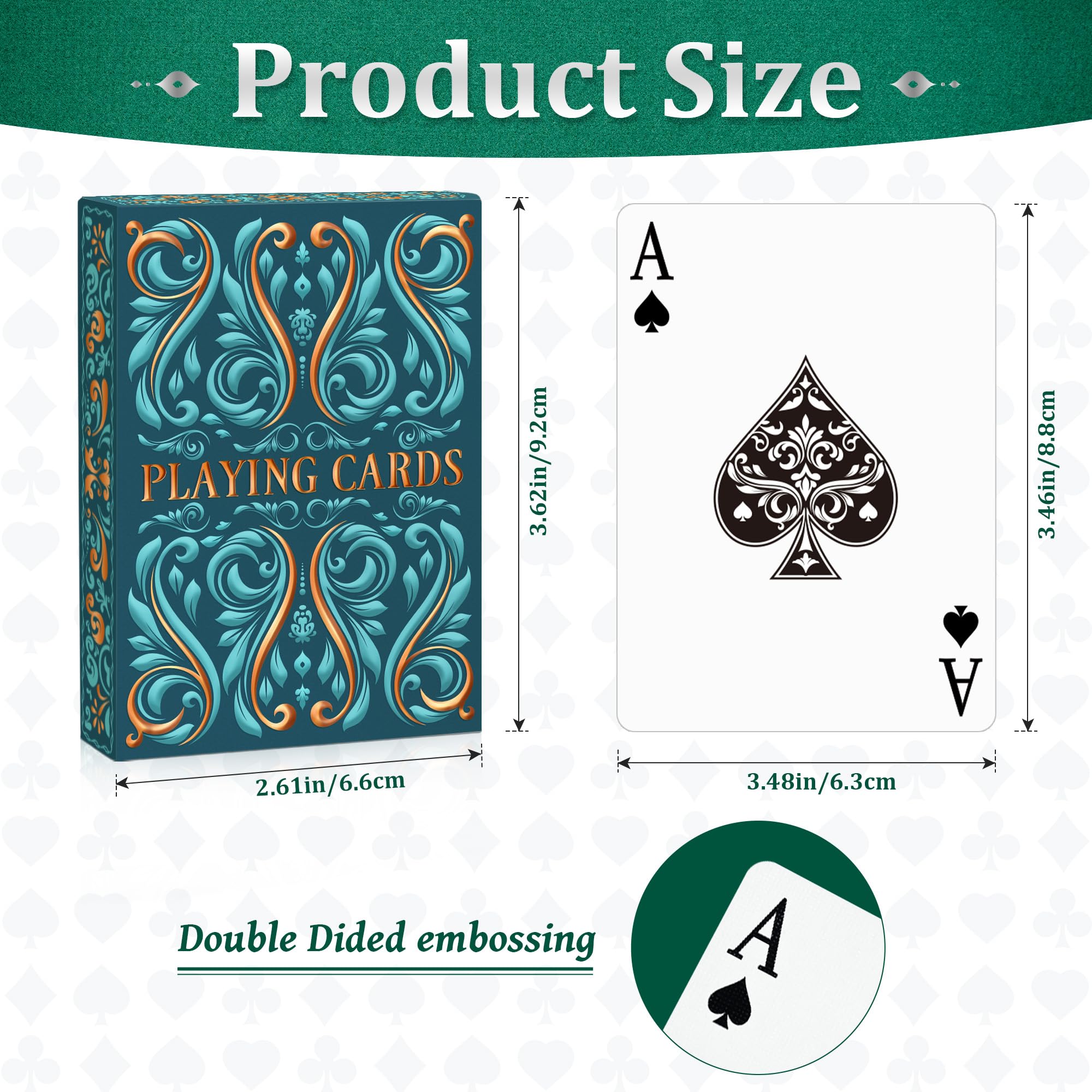 Wkchxd Playing Cards 2 Pack, Deck of Cards, Standard Playing Cards for Adult, Premium Poker Card Set, Deck of Playing Card for Blackjack,Euchre,Canasta,Family Game Night,Party Games (Blue & Purple)