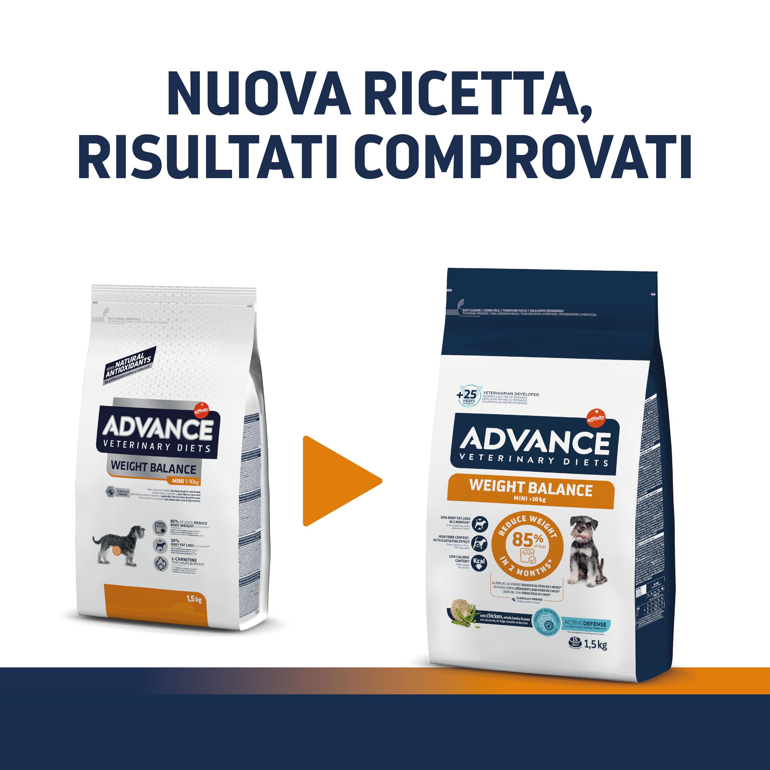 Advance Veterinary Diets Weight Balance Mini Cibo per Cani 3kg