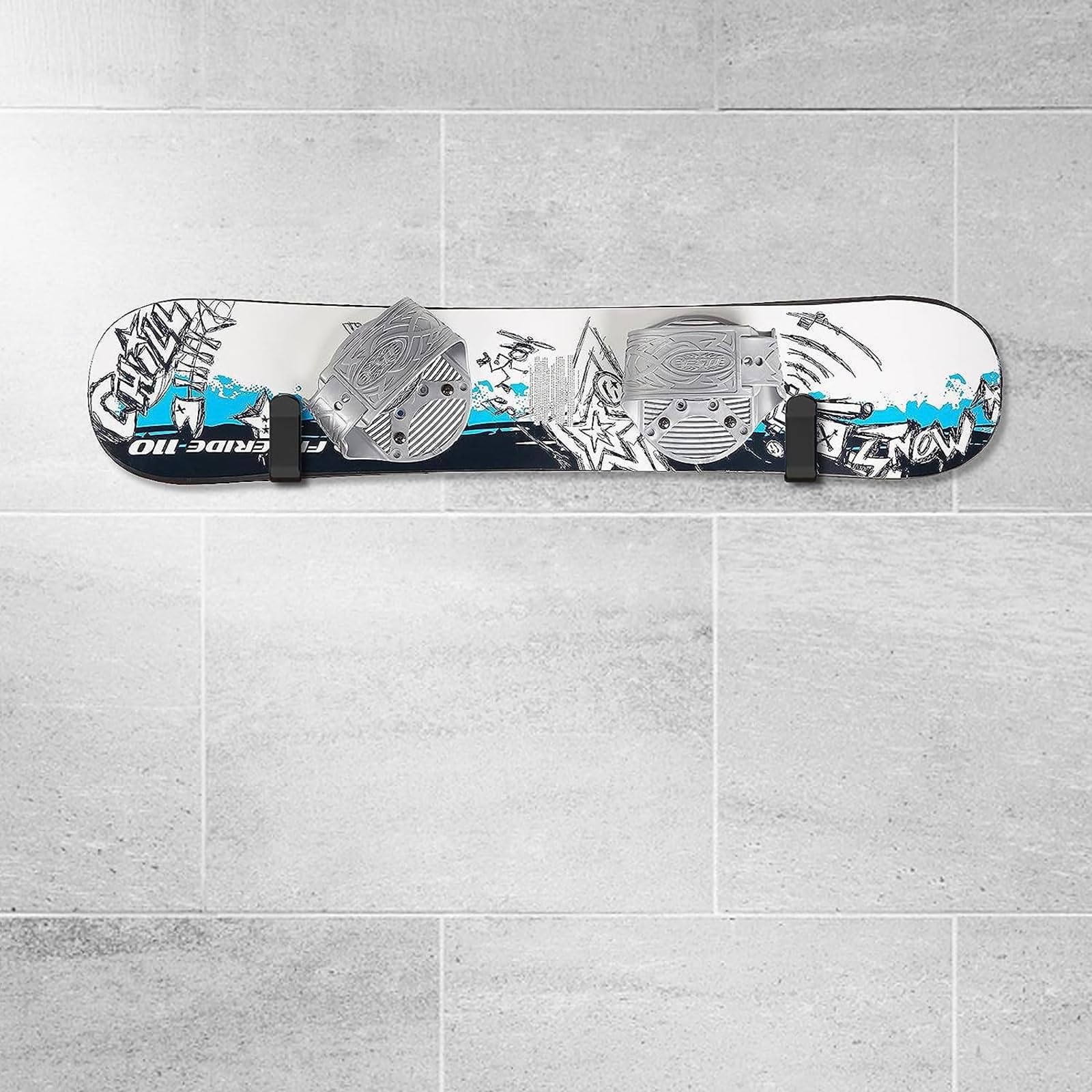 Soporte de pared para tabla de snowboard, clips horizontales de montaje para garaje