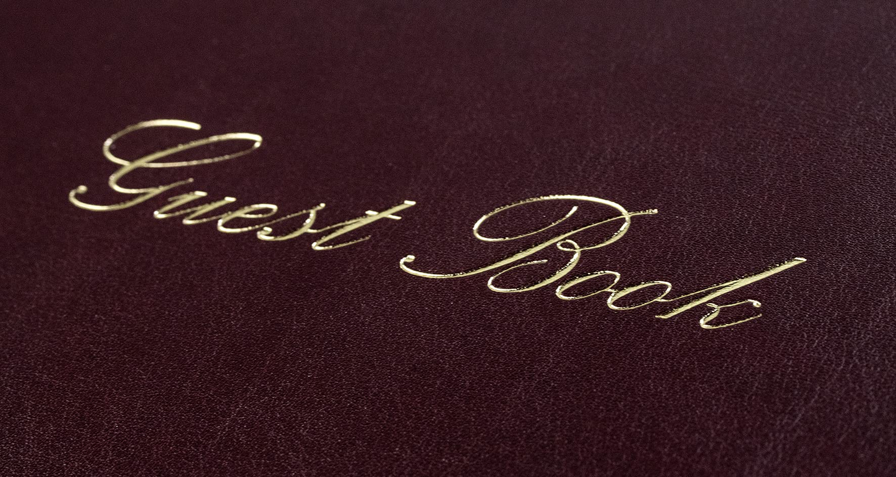 DELMON VARONE - Gästebuch aus veganem NOVAPELL Kunstleder weinrot/rot - Hochzeitsgästebuch gebunden mit Hardcover Einband für Hochzeit, Taufe, Geburtstag, Geburt und Kommunion