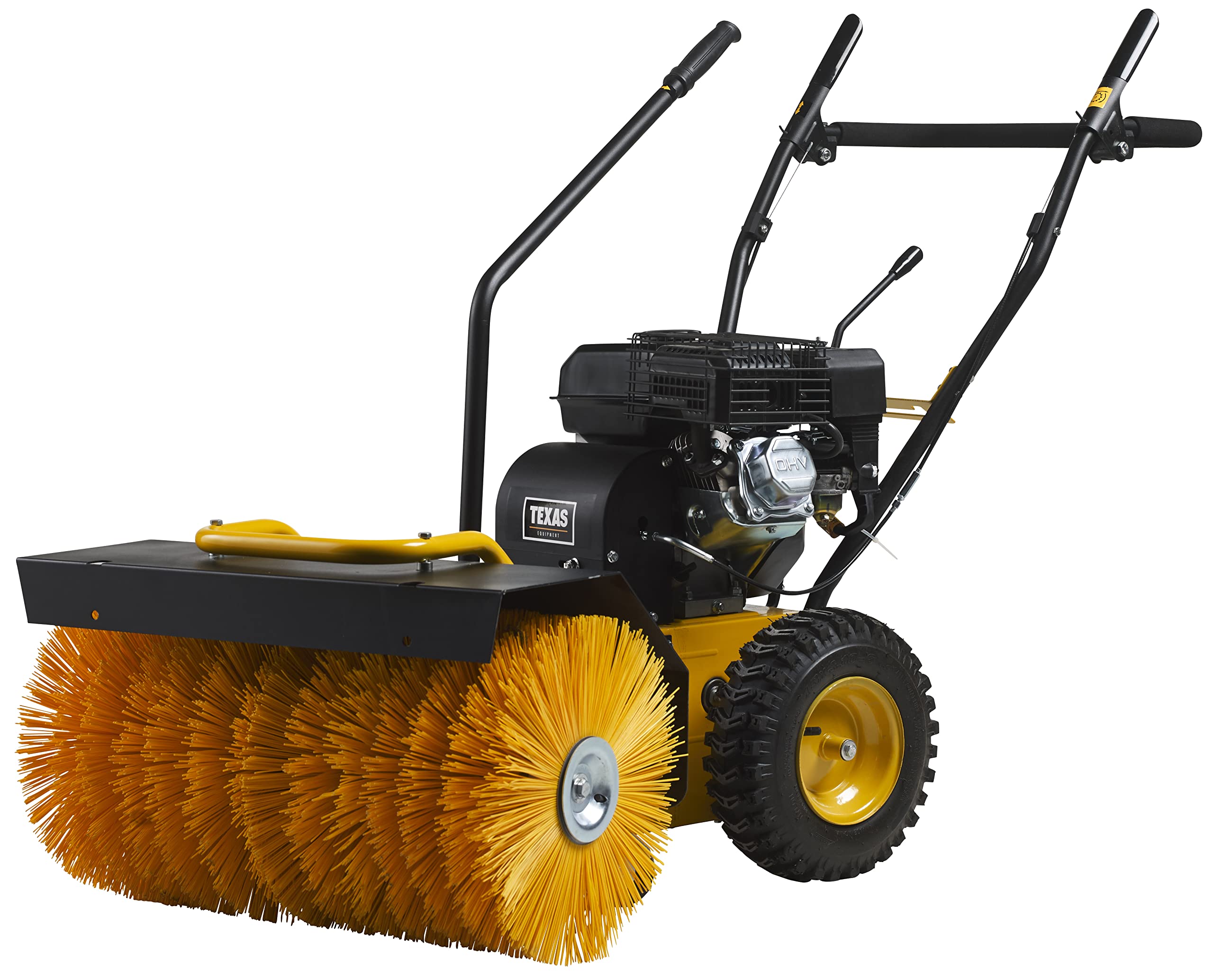 TEXAS Handy Sweep 650TG 2in1 212ccm Kehrmaschine Benzin Motorbesen mit Schneeschild Schneeschieber Schneefräse Schneeräumer mit Antrieb Radantrieb | 60cm | 5,7PS | 4Takt | 3xVor.1xRück.