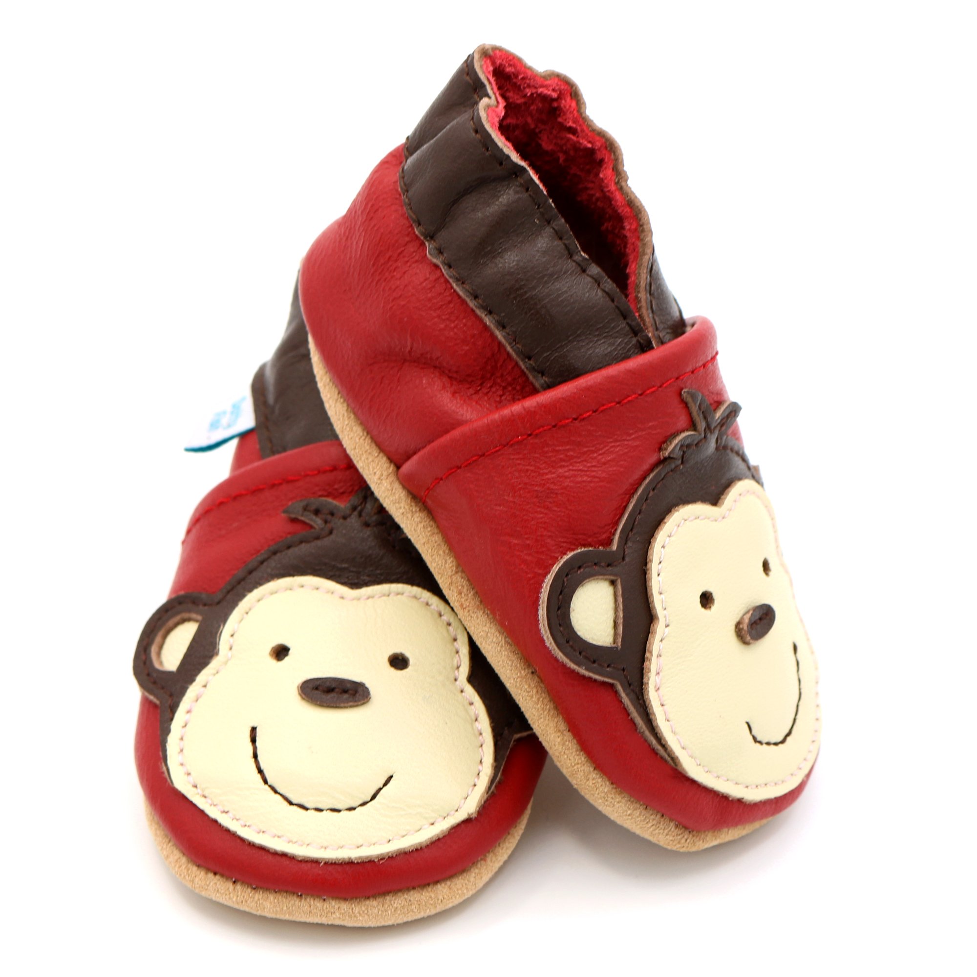 Dotty Fish Calzado Minimalista para bebés y niños. Zapatos Unisex de Piel Suave con Suela Antideslizante. Ligeros, Flexibles, Respirable y aprobados por podólogos. Tobillo elástico. De 0 a 4 años - 4