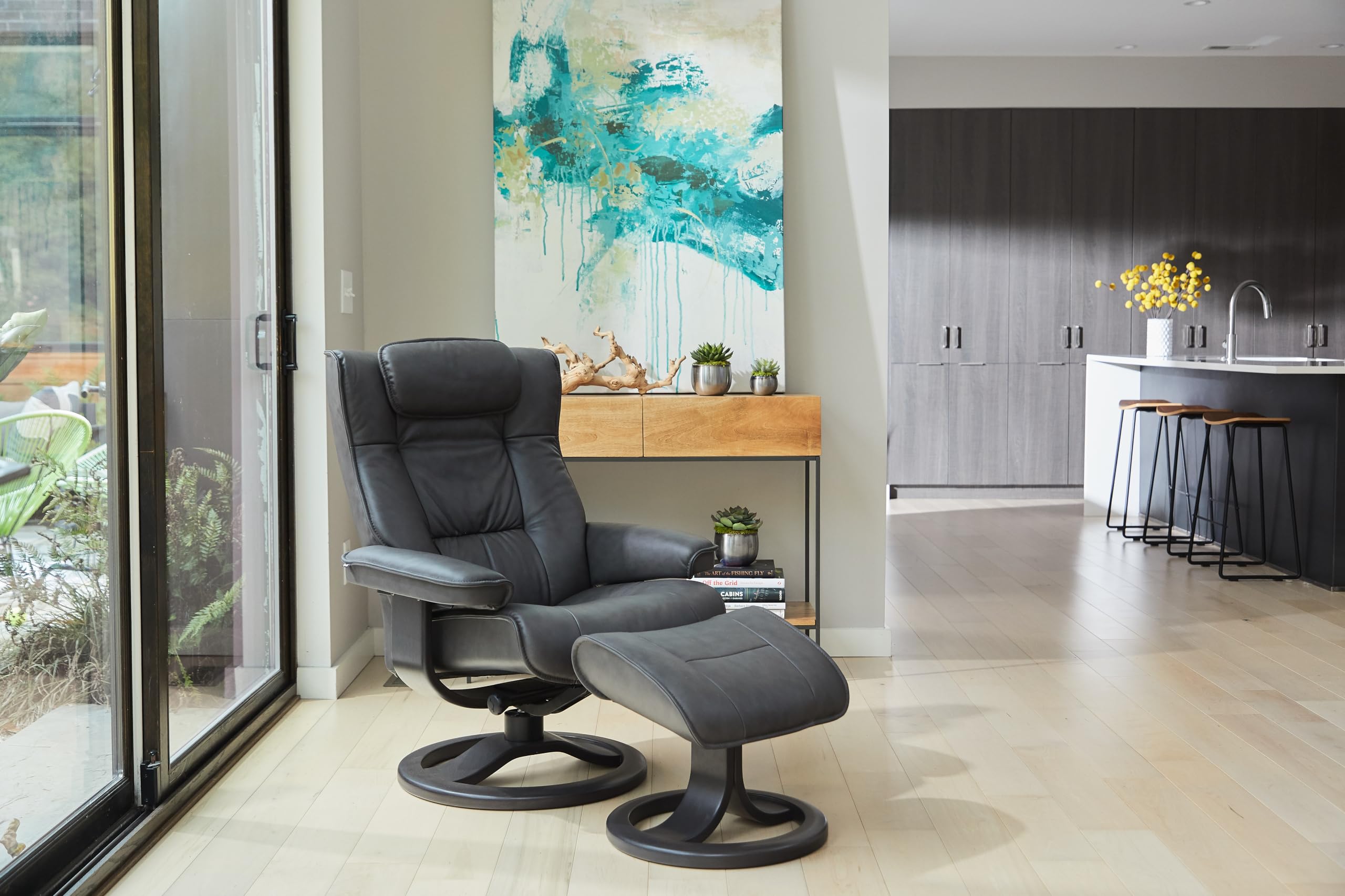 Amazon.com: Fjords Regent Recliner Chair and Ottoman - Small Size
