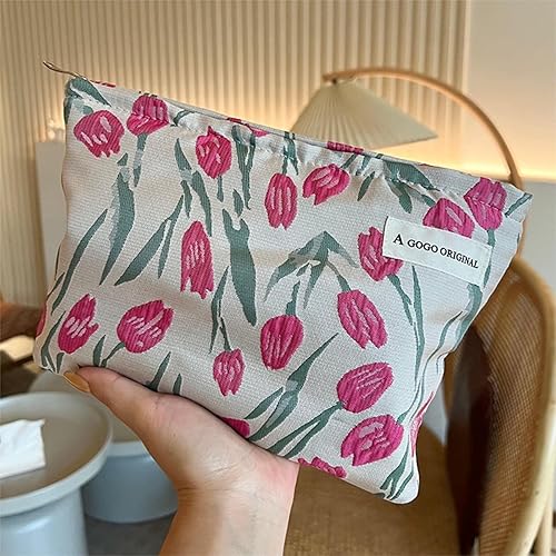 Miniatura 2 de Bolsa de maquillaje de gran capacidad, bolsa de cosméticos de viaje para mujer, bolsa de maquillaje grande impermeable, bolsa de cosméticos de cuero