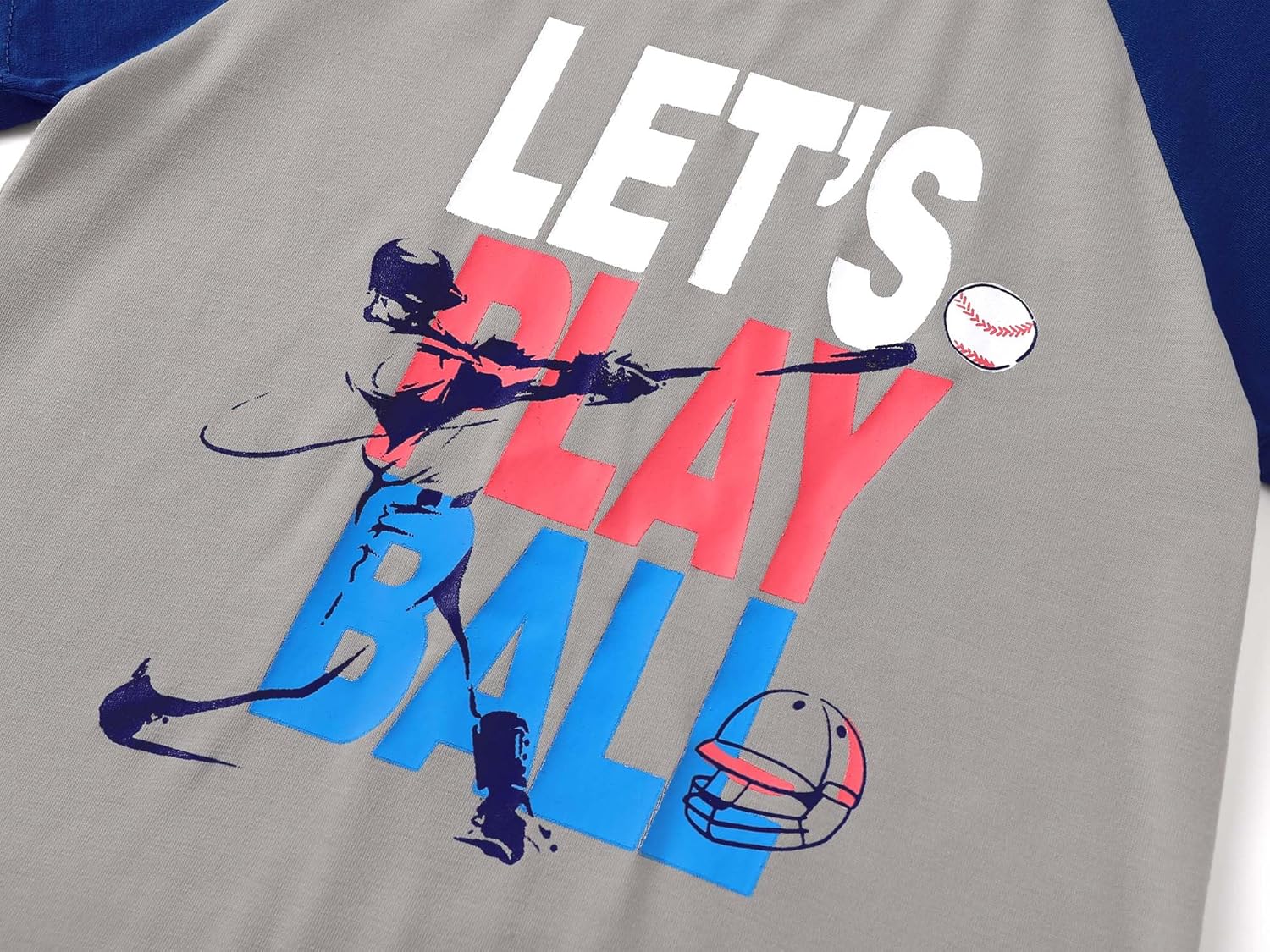 Beezizac Big Boys Pajamas Teal & Navy Face 2-Piece Fun Short Sleeve & Pants PJ Set Kid Cozy Sleepwear Size 6-18 - Image 2