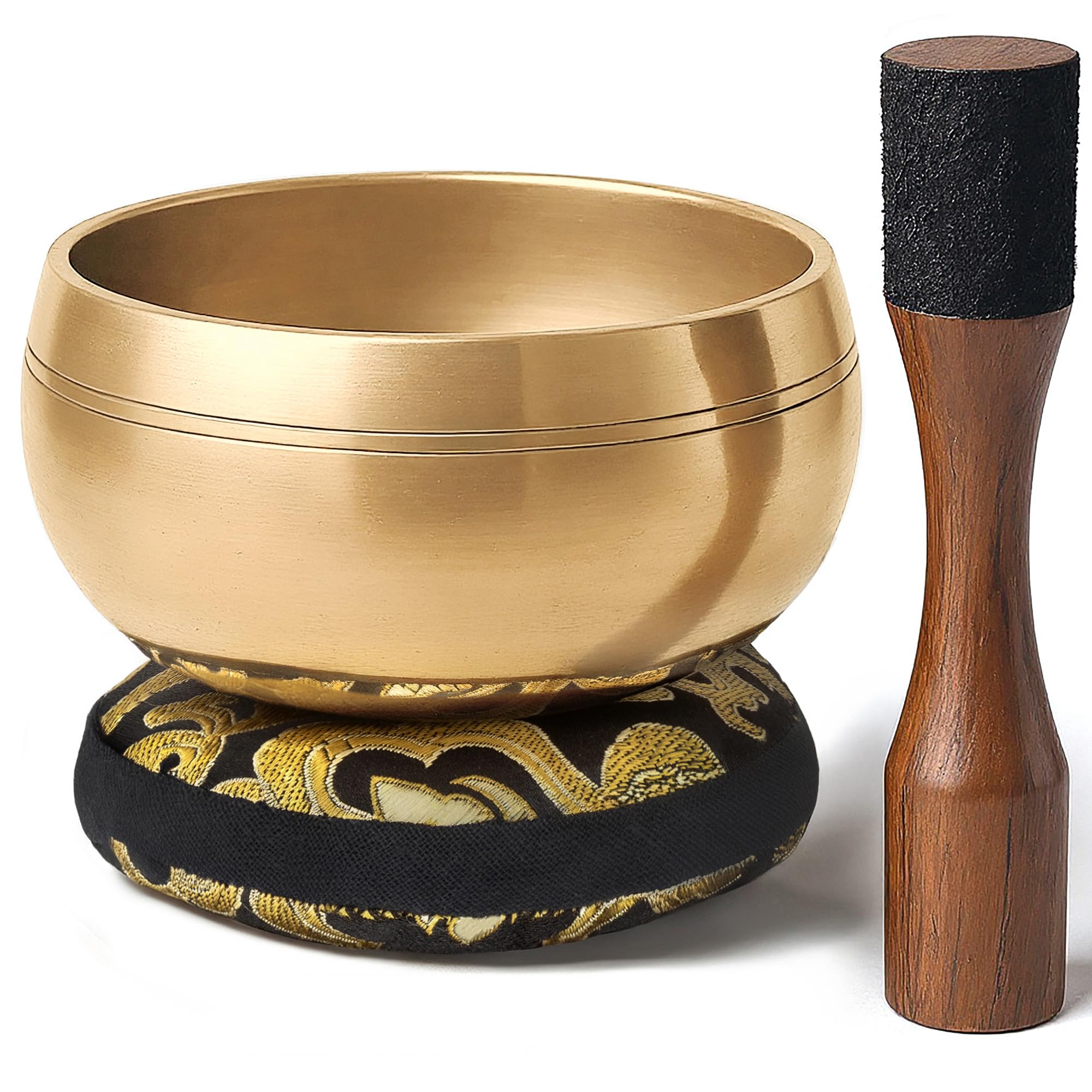 Silent Mind Klangschale Ø10 cm Bronze – Handgefertigtes Komplett-Set mit Kissen und Klöppel, für Anfänger geeignet, klarer stabiler Klang, ideal für Meditation und Achtsamkeit