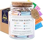 Read This When Bible Verses Jar for Daily Encouragement – Christian, Birthday & Christmas Gifts for Women; Great Gift for Mom, White Elephant Gift & Stocking Stuffer for Women
