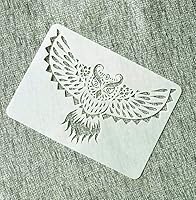 Vista 4 de Plantillas de animales para pintar sobre madera, tela, paredes, aerógrafo y más Plantilla Mylar reutilizable (búho)