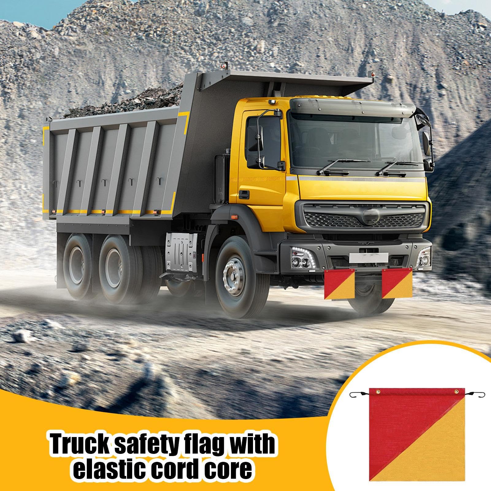 Flagge Für LKW Signalfahne 45,7 x 45,7 Cm, Hohe Sichtbarkeit, Wetterfest