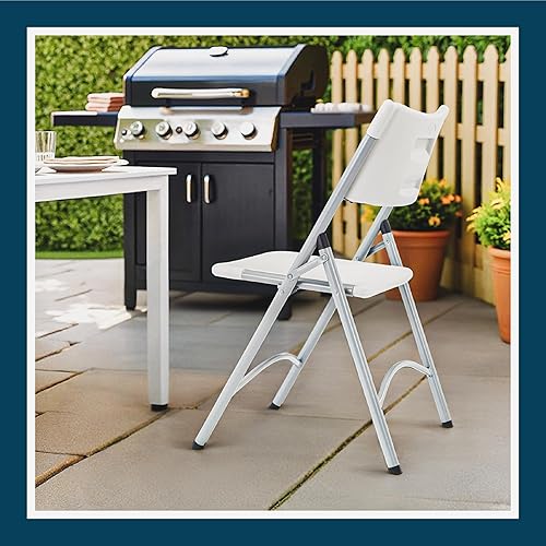 Miniatura 12 de OEF Furnishings Serie OEF600 Sillas plegables de respaldo alto, asiento de grado comercial de polietileno moldeado por soplado para uso en Gris