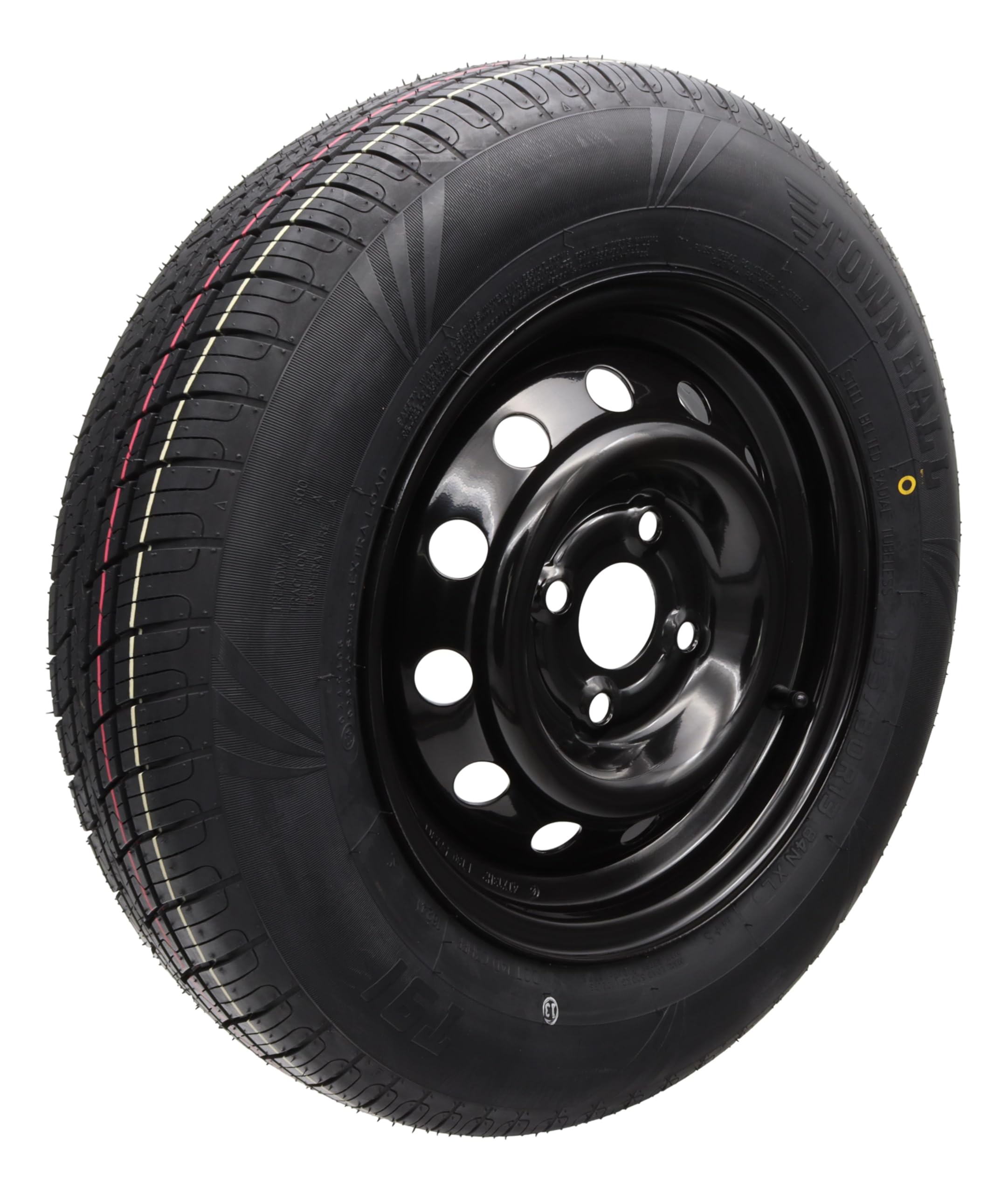 Ruota completa 155/80R13 84N 100 x 4 cerchione rimorchio auto 4Jx13 pneumatico 4 fori nero 155 80 R 13