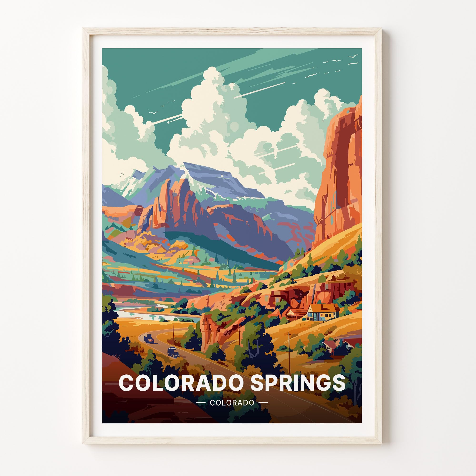 Amazon.com: Colorado Springs Poster, Travel Wall Art, Home Decor