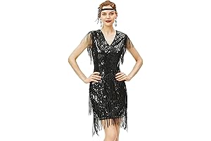 Vintage-Inspired Long Flapper Dress for Roaring 20s Gatsby Glamour