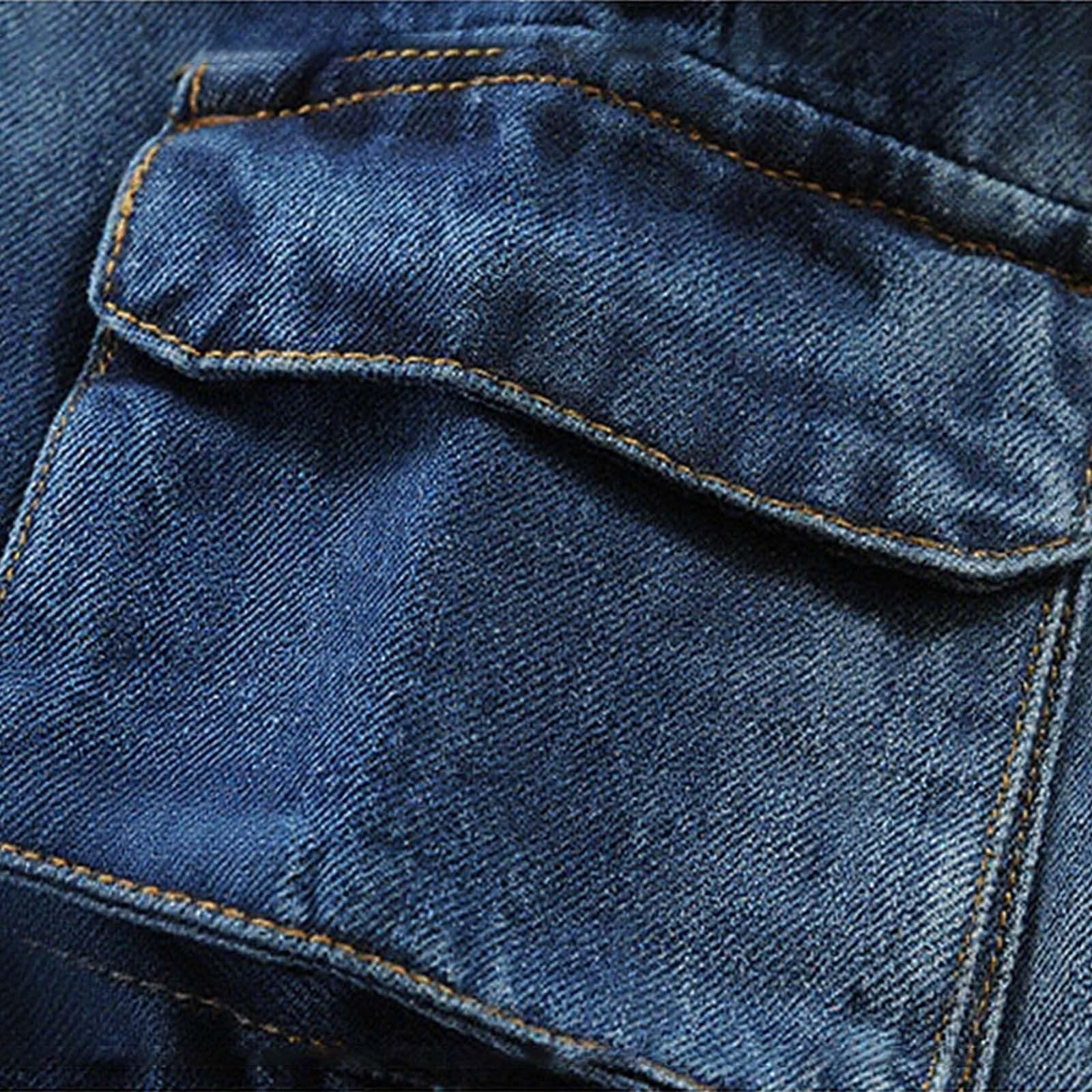 Generico Jeans Baggy Ragazzo-Jeans in Denim con Pantaloni Dritti Lunghi e lavati a Vita Media Elasticizzati per Bambini Piccoli
