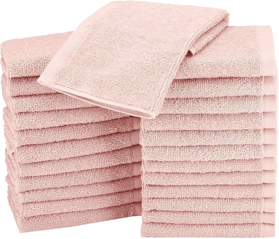 pink washcloths