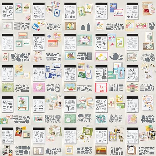 Miniatura 3 de Dimcaso Sellos y troqueles para hacer tarjetas, suministros para álbumes de recortes, suministros profesionales para hacer tarjetas, sellos