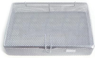 AAProTools Micro Mesh Tray with Lid, Stainless Steel, 220 mm x 150 mm x 30mm
