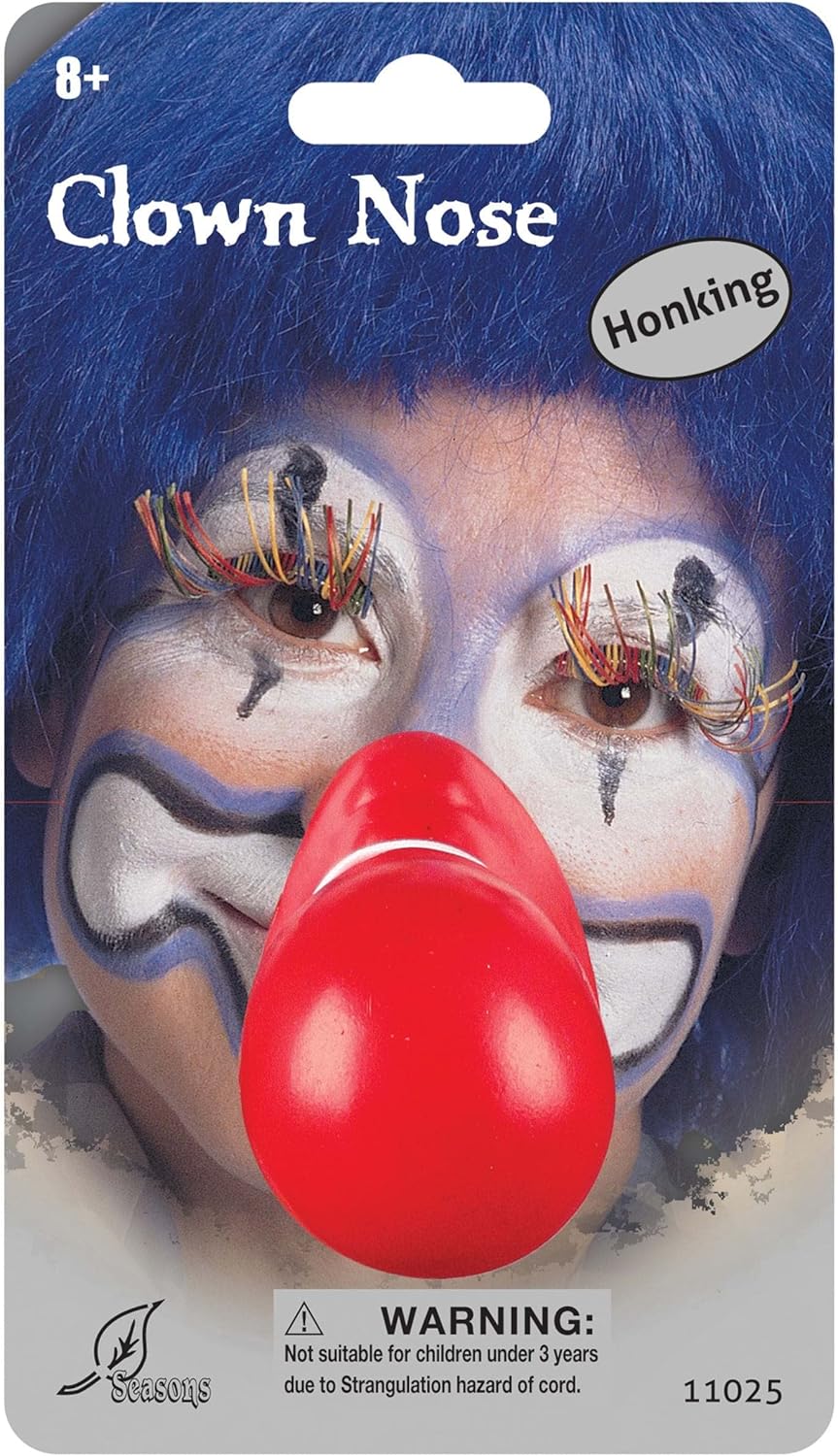Honking Clown Nose Accessory - Squeaky Rubber Nose with Elastic Band for Secure Fit