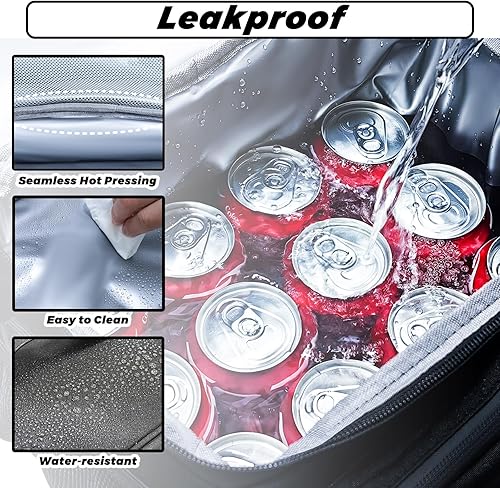 Miniatura 4 de THESTARS Lonchera para hombre para el trabajo, bolsa de almuerzo de doble cubierta con aislamiento térmico, lonchera grande resistente a las fugas