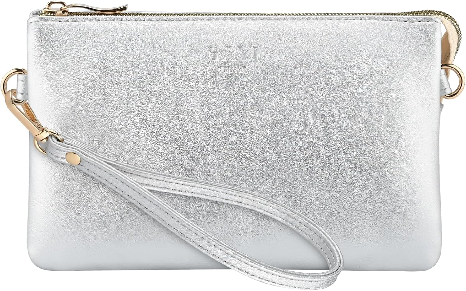 Wristlet Purses for Women, Vegan Leather Crossbody Evening Zip Clutch Bag with Strap | Vegan Leather, Evening, Zip, with Strap