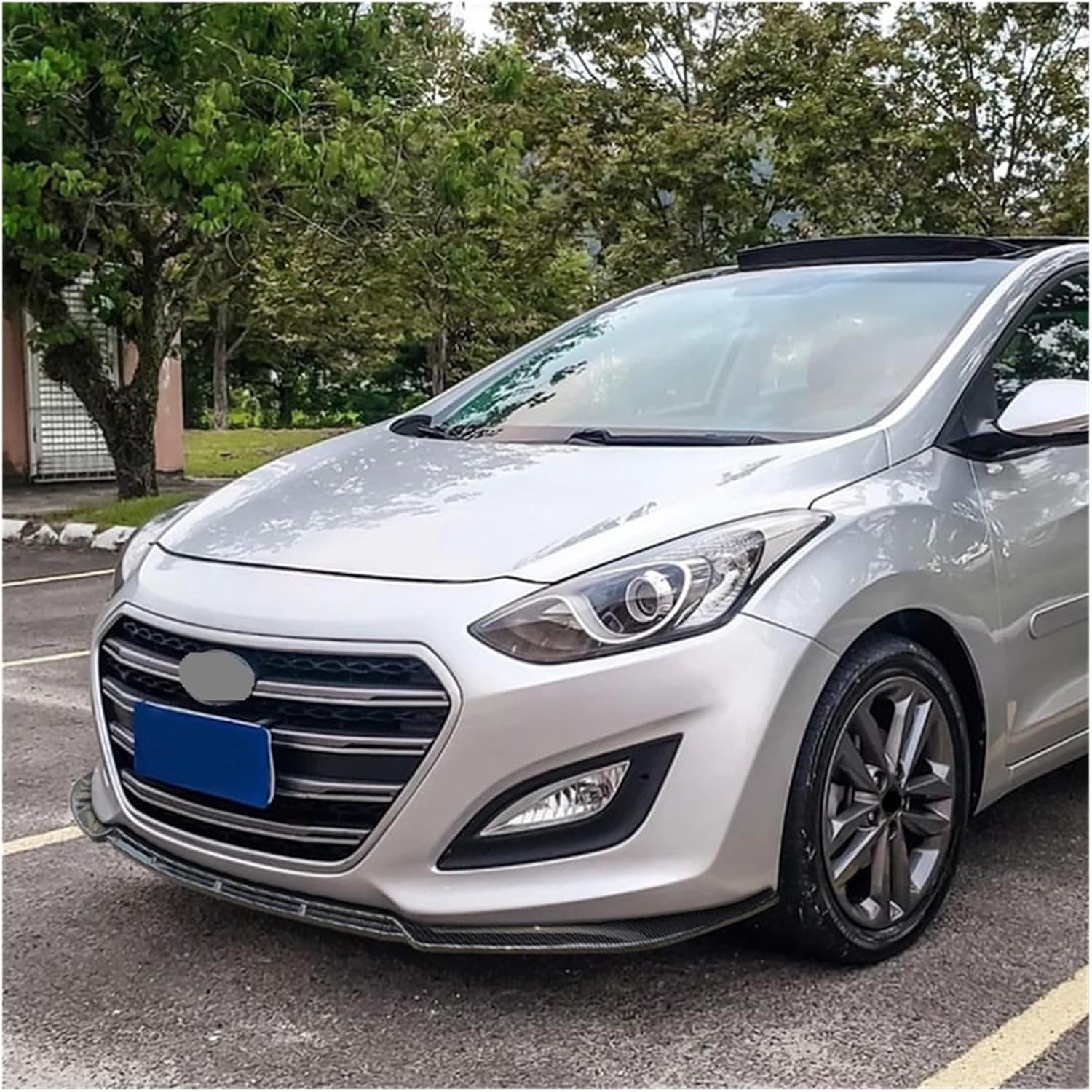 Amazon | フロントリップスポイラー 汎用 カーボン調 3分割タイプ スポイラー 車 フロントエアロパーツ フロント バンパー  BFRS-BKC03 | フロントスポイラー | 車＆バイク 3 個の車のフロントバンパーあごリップスプリッタースポイラーガードプロテクターカバーチューニング互換性ヒュンダイ I30 MK2 M