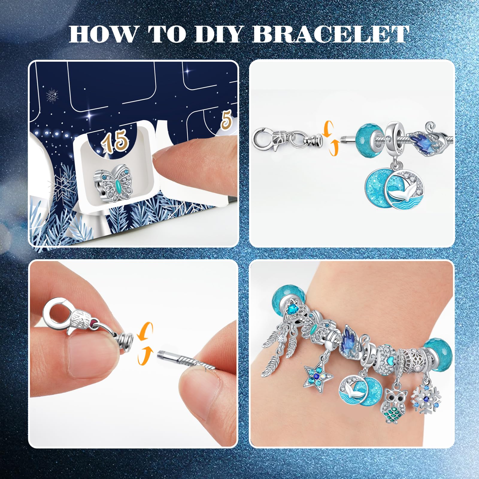 Hymarvo Calendario Adviento 2026 Joyas Niñas Mujer, Bisuteria Kit para Hacer Pulseras Manualidades Regalo