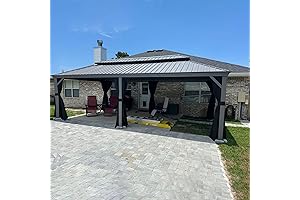 PURPLE LEAF 12x24 Hardtop Gazebo-Permanent Wind Resistance