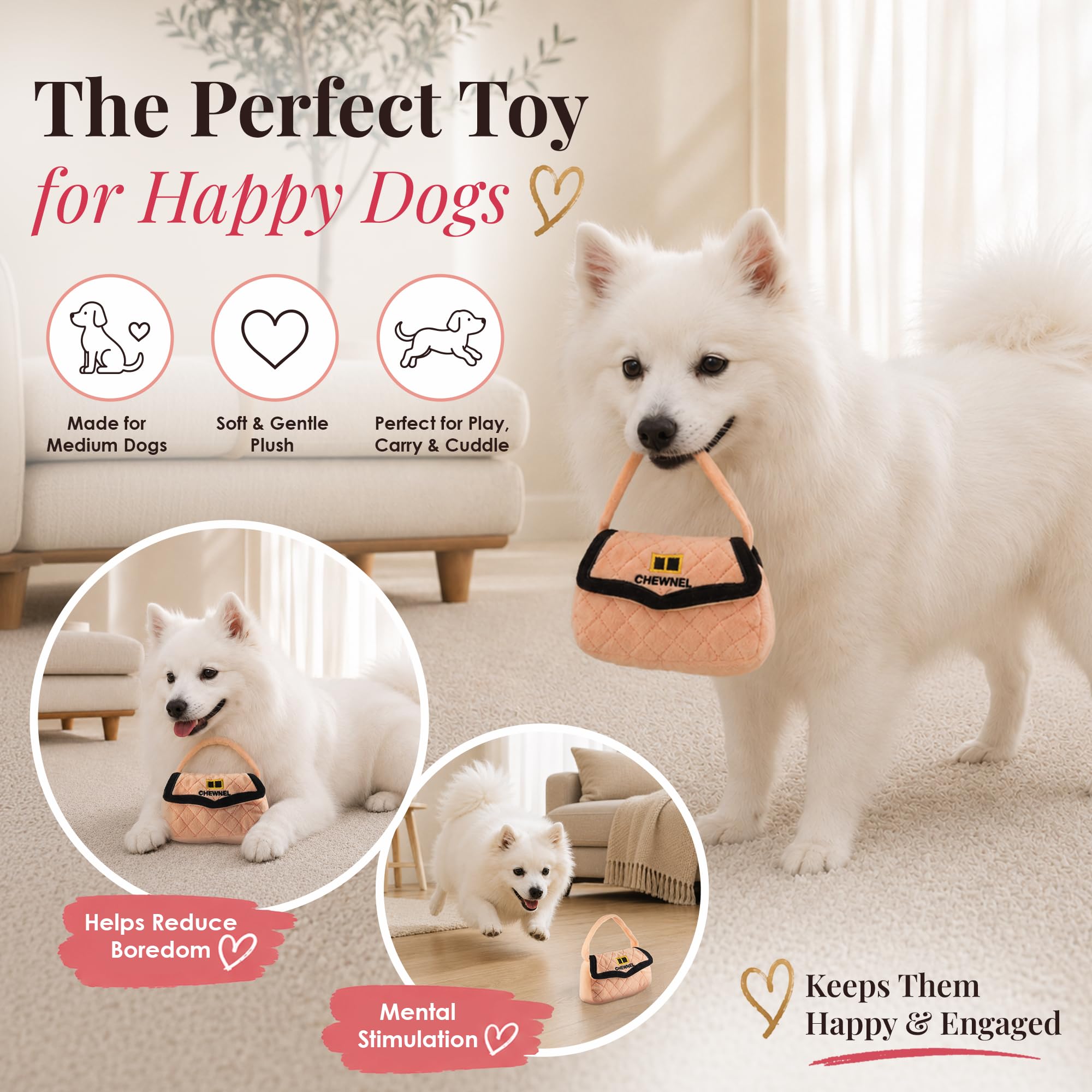 Dog Diggin Designs Chewnel borsa peluche cane giocattolo