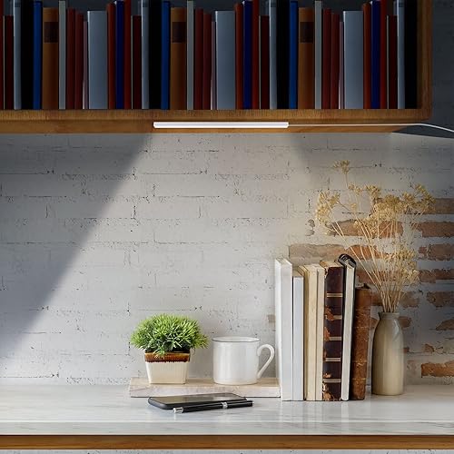 Miniatura 2 de Luces para debajo del gabinete, barra de luz enchufable de 12 pulgadas, luz LED de armario, luz blanca fría de 6000 K, barra de luz regulable ultra