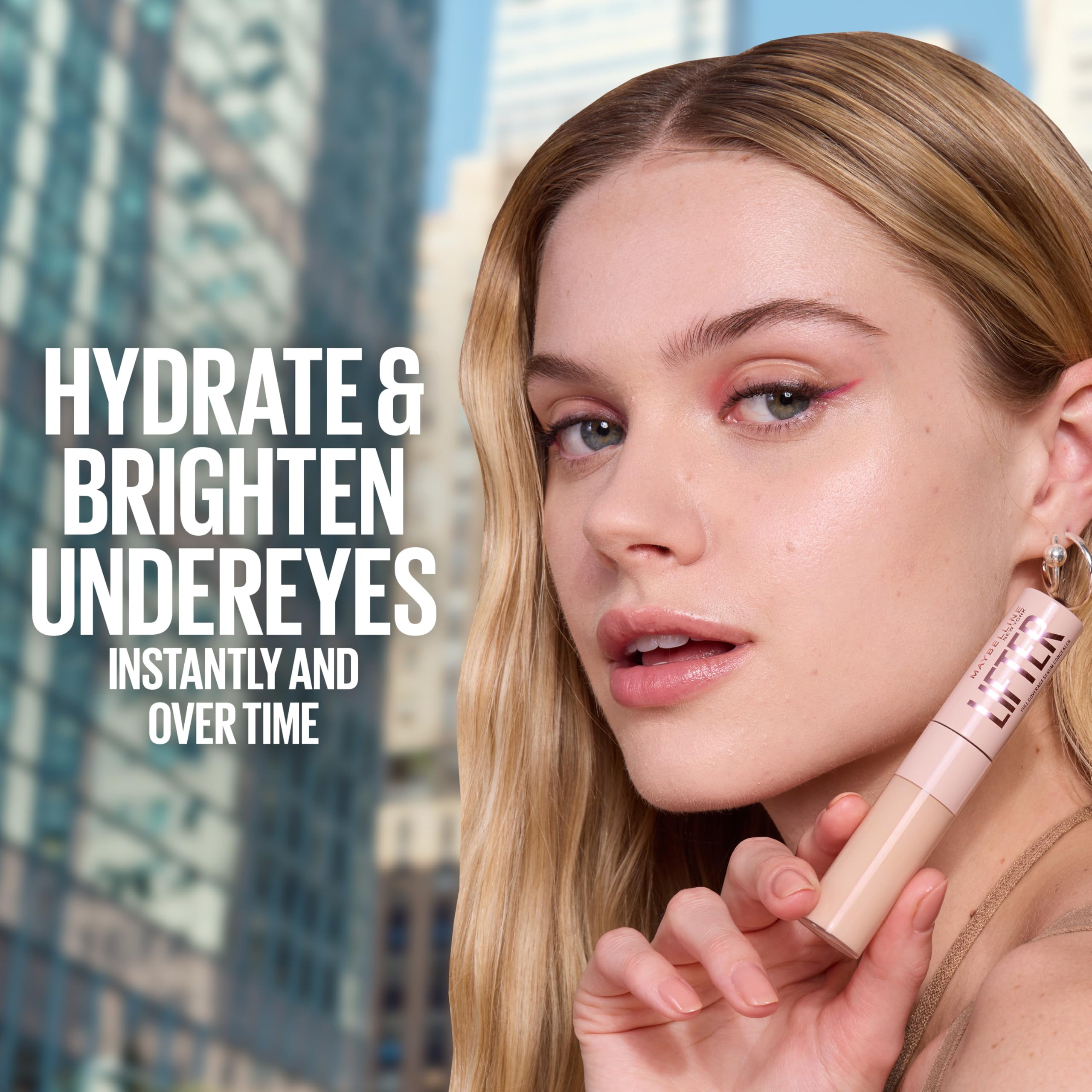 Maybelline New York korektor do twarzy Lifter Concealer, do wszystkich rodzajów skóry, formuła nawilżająca, z kofeiną i peptydami, odcień: 30, 11 ml