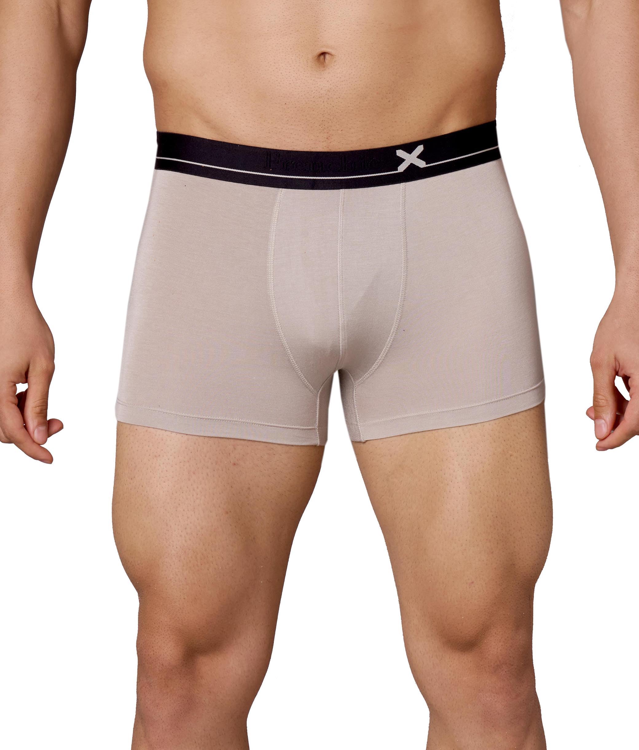 X-LOWS Tencel Micro Modal Elastane Stretch Solid Trunks for Men with Ultra Soft Waistband, 24/7 Active Fresh & Sweat-Wicking Properties (String Grey - S)-image-48