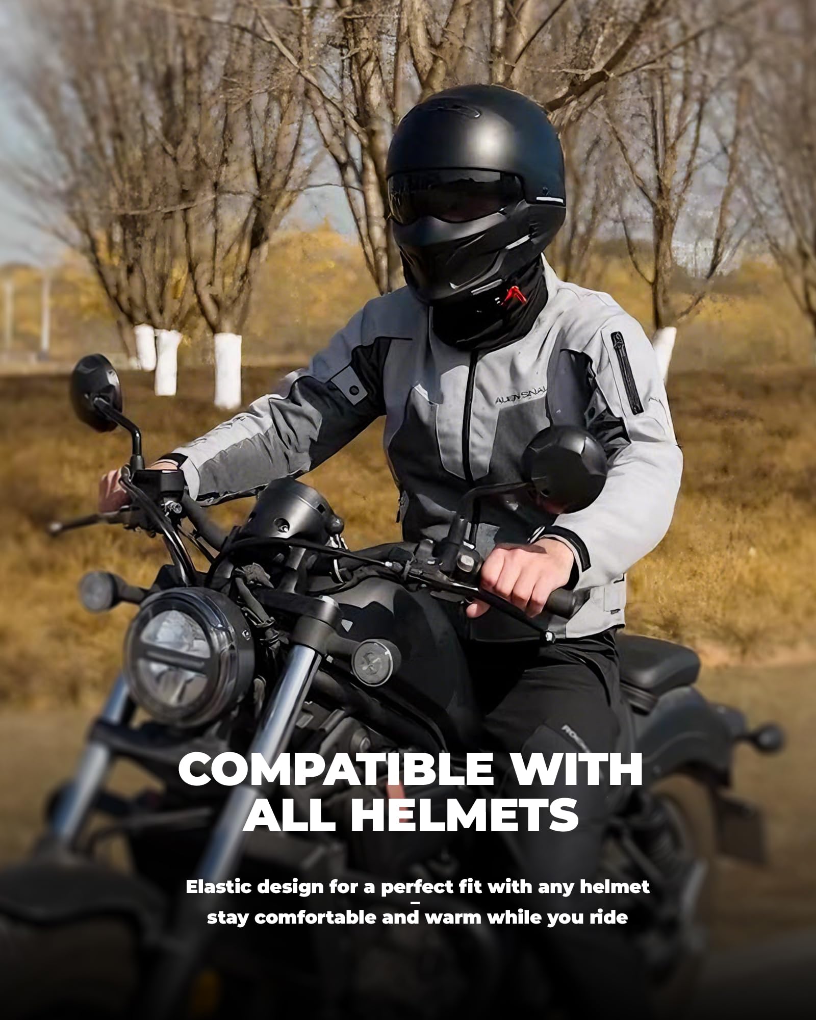 ROCKBROS Scaldacollo Invernale Termico Moto Passamontagna Fasce Caldo Ciclismo Motociclismo per Inverno Multifunzionale Uomo Donna Unisex