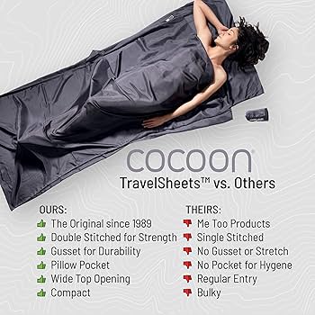Cocoon Silk TravelSheet (Olive, 86-Inch x 35-Inch) : Amazon
