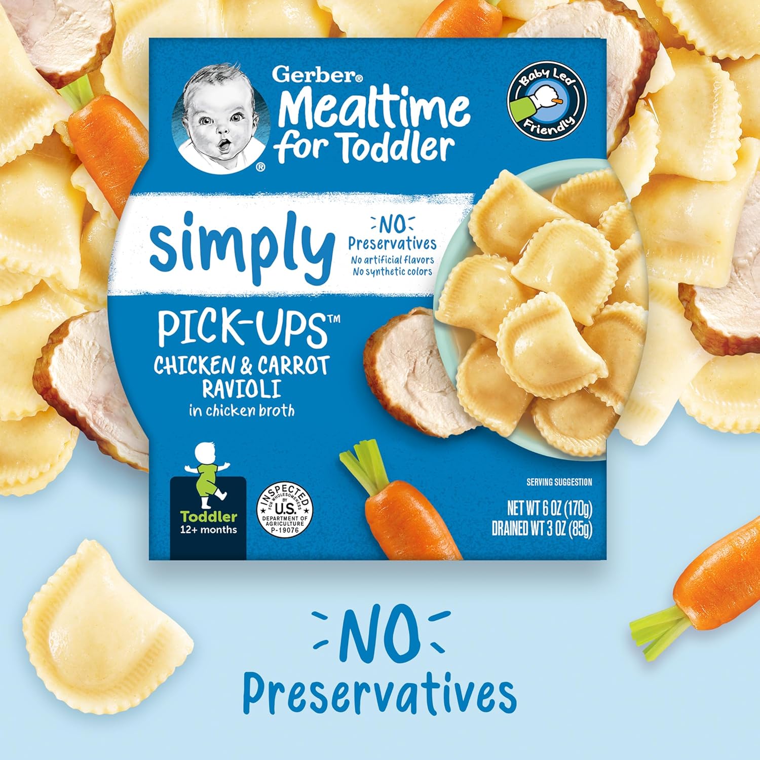 Carrot Ravioli Baby Ravioli Gerber Pick-ups Chicken Carrot Ravioli