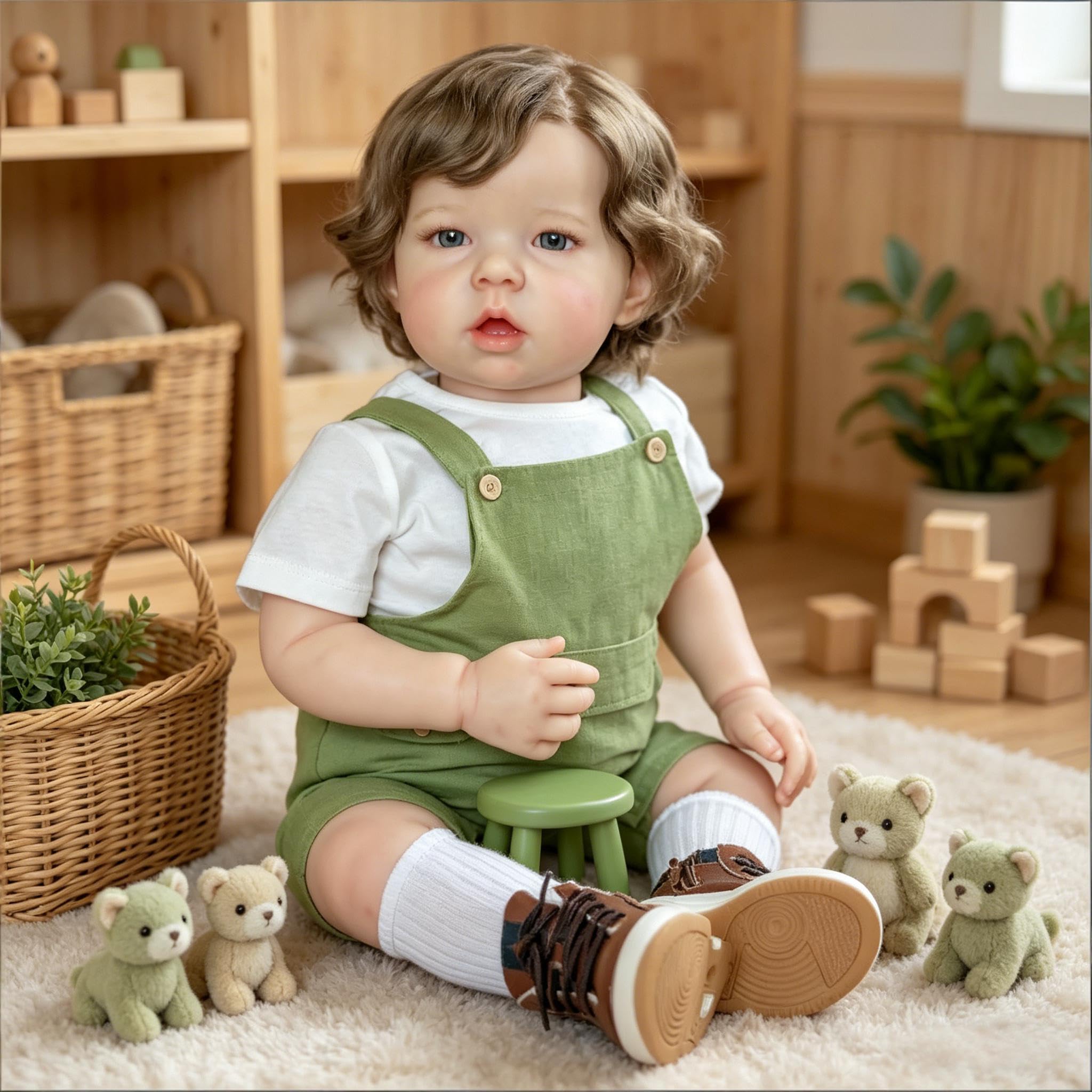 ROSHUAN Reborn Toddler Dolls 28 Inch Large Size Realistic Reborn Baby Dolls Liam, Looking Real Life Baby Doll Soft Cloth Body, Adorable Lifelike Toddler Doll For Children โ image 1