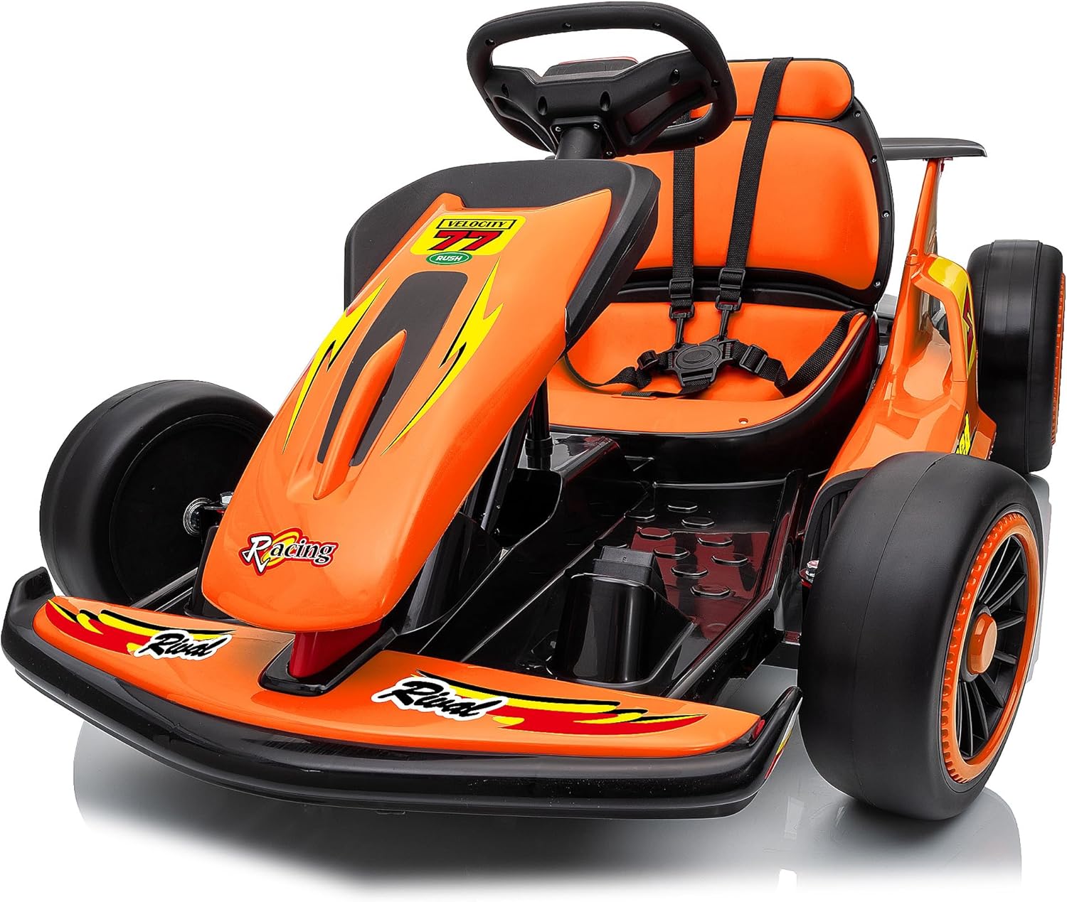 24V Go Karts for Kids Ages 6-12 (Orange)