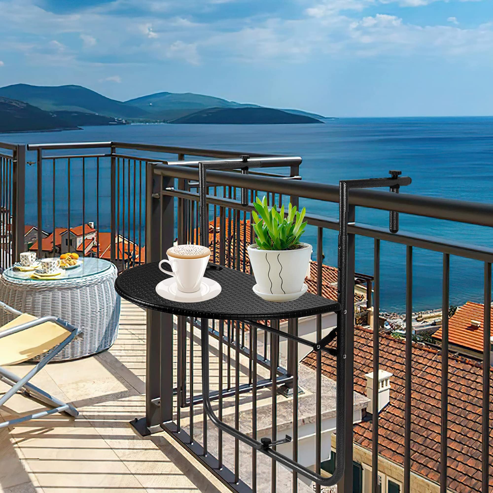 Amazon.co.jp: ベランダ テーブル バルコニー テーブル ガーデン