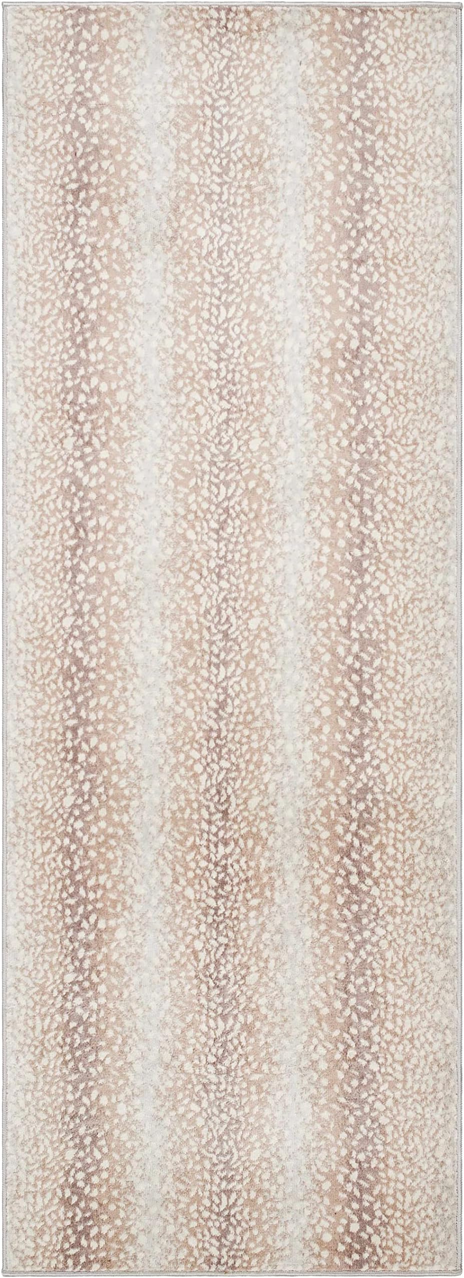 Hauteloom Pembroke Modern Animal Print Runner Rug for Hallway, Kitchen - Bohemain Leopard Print Carpet - Contemporary Antelope Print Rug - Gray, Brown, Beige - 2'7" x 7'3" (2x8)