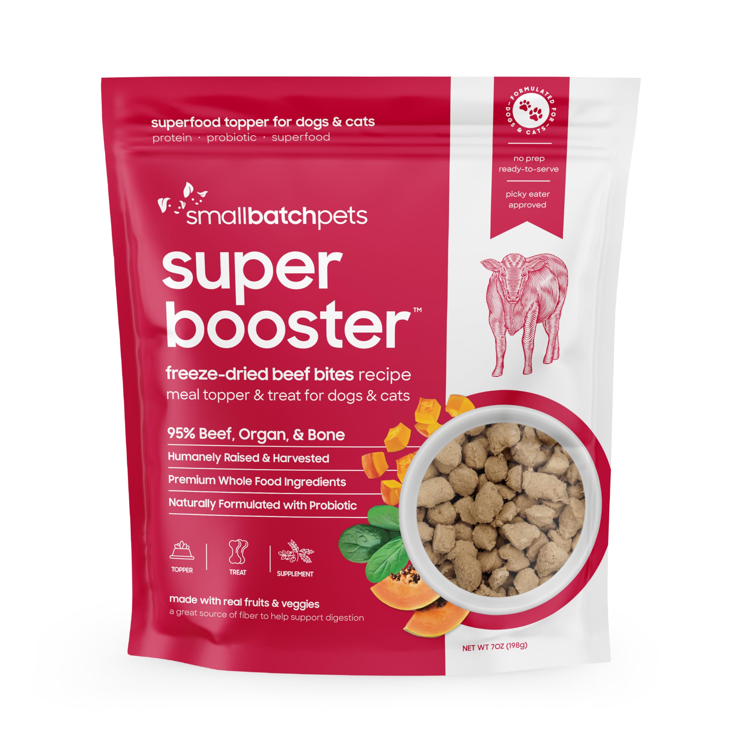 Small batch SMALLBATCH FREEZE-DRIED Small BEEF for dogs and cats 7 oz