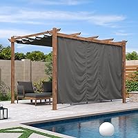 Vista 14 de PURPLE LEAF - Pérgola retráctil de 10 x 10 pies para exteriores con toldo para sol, refugio de metal para jardín, pabellón de patio, estructura