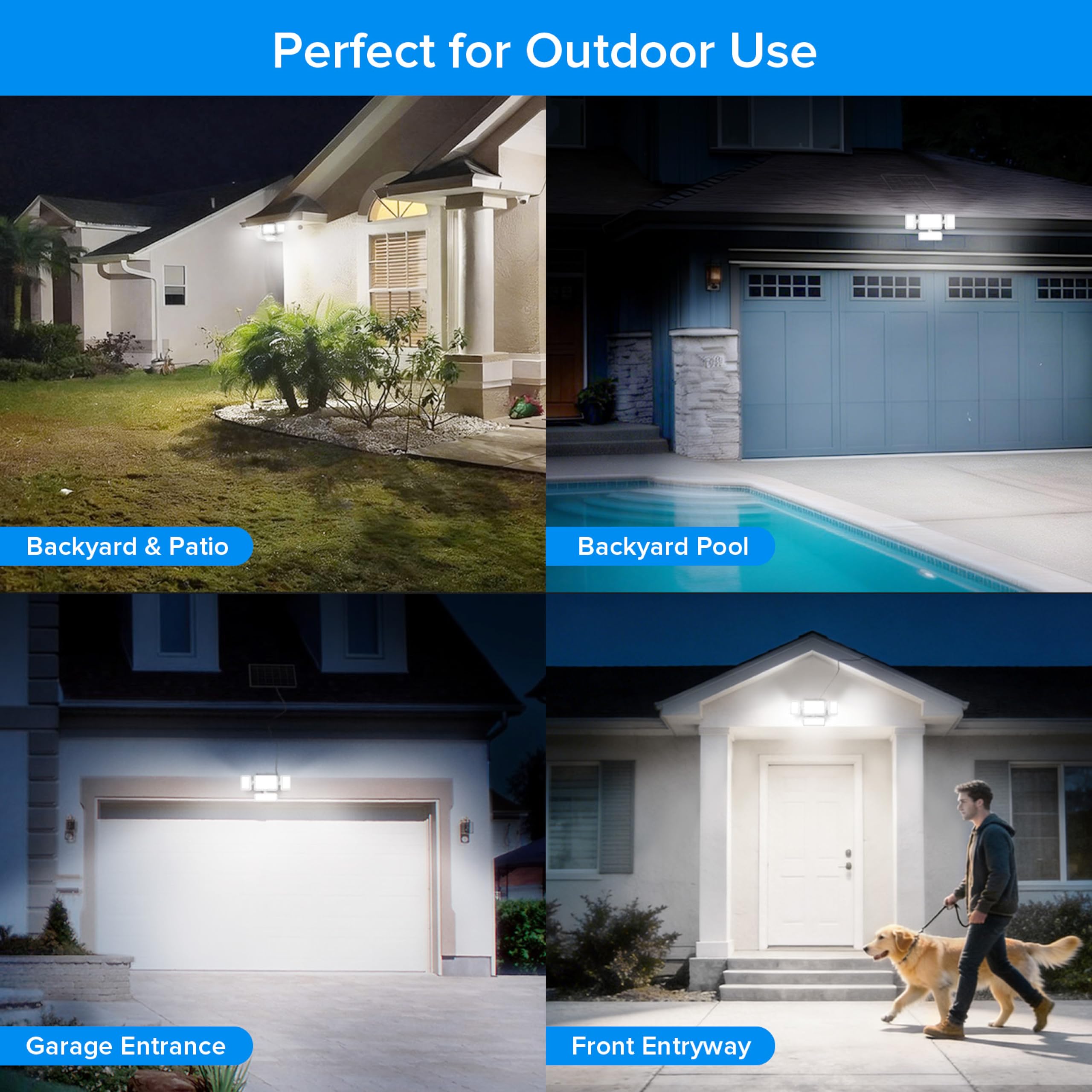 SANSI Lampada Solare da Esterno con Sensore di Movimento, 12W 1500lm Luce di Sicurezza con Telecomando, 3 Modalità di Illuminazione PIR, 6000mAh, Impermeabile IP65 per Patio Giardino Garage Veranda