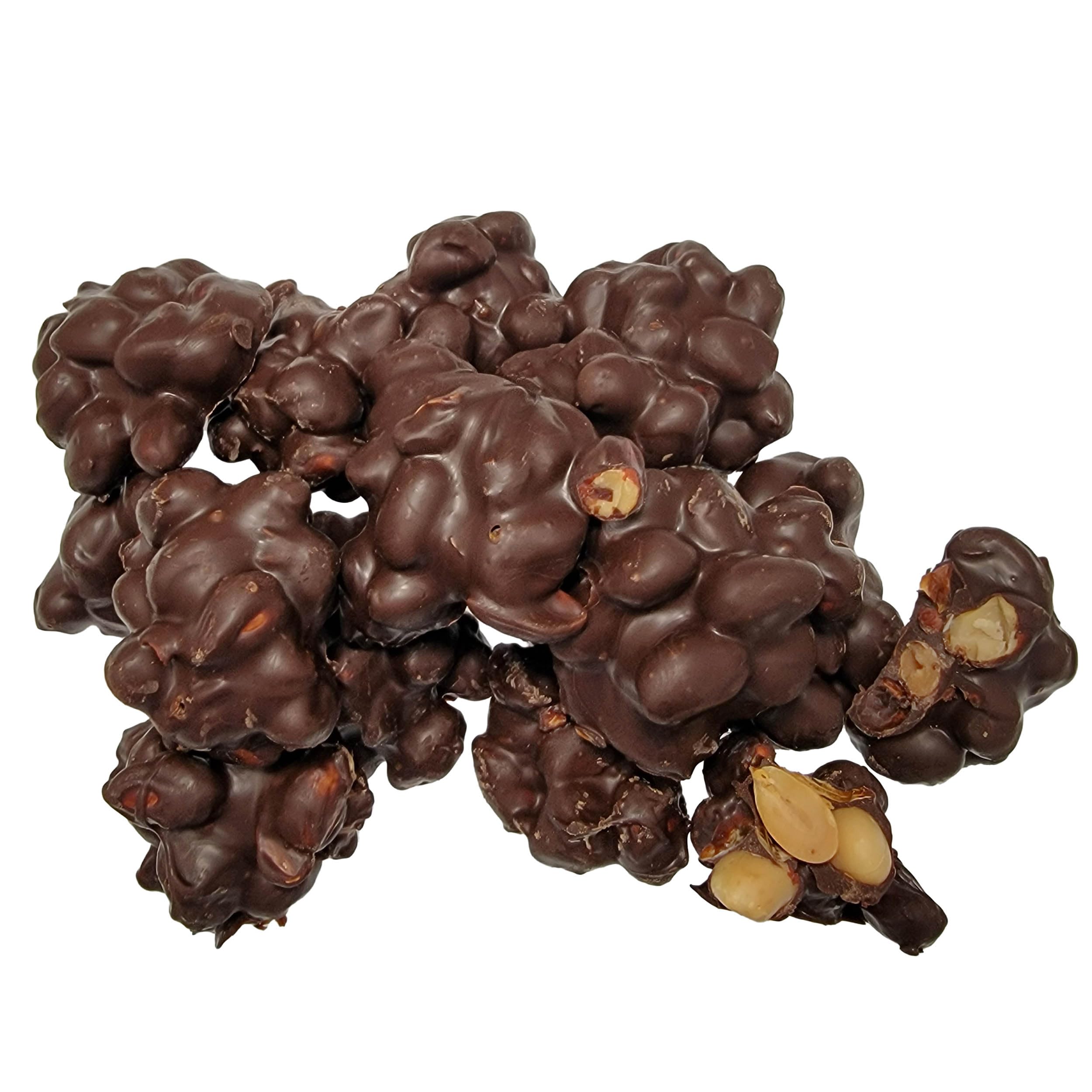 Dark Chocolate Peanut Clusters 12 Ounce 4 Pack - Roasted Peanuts Covered in Rich Dark Chocolate - Gourmet Candy Snack Gift - CandyKorner