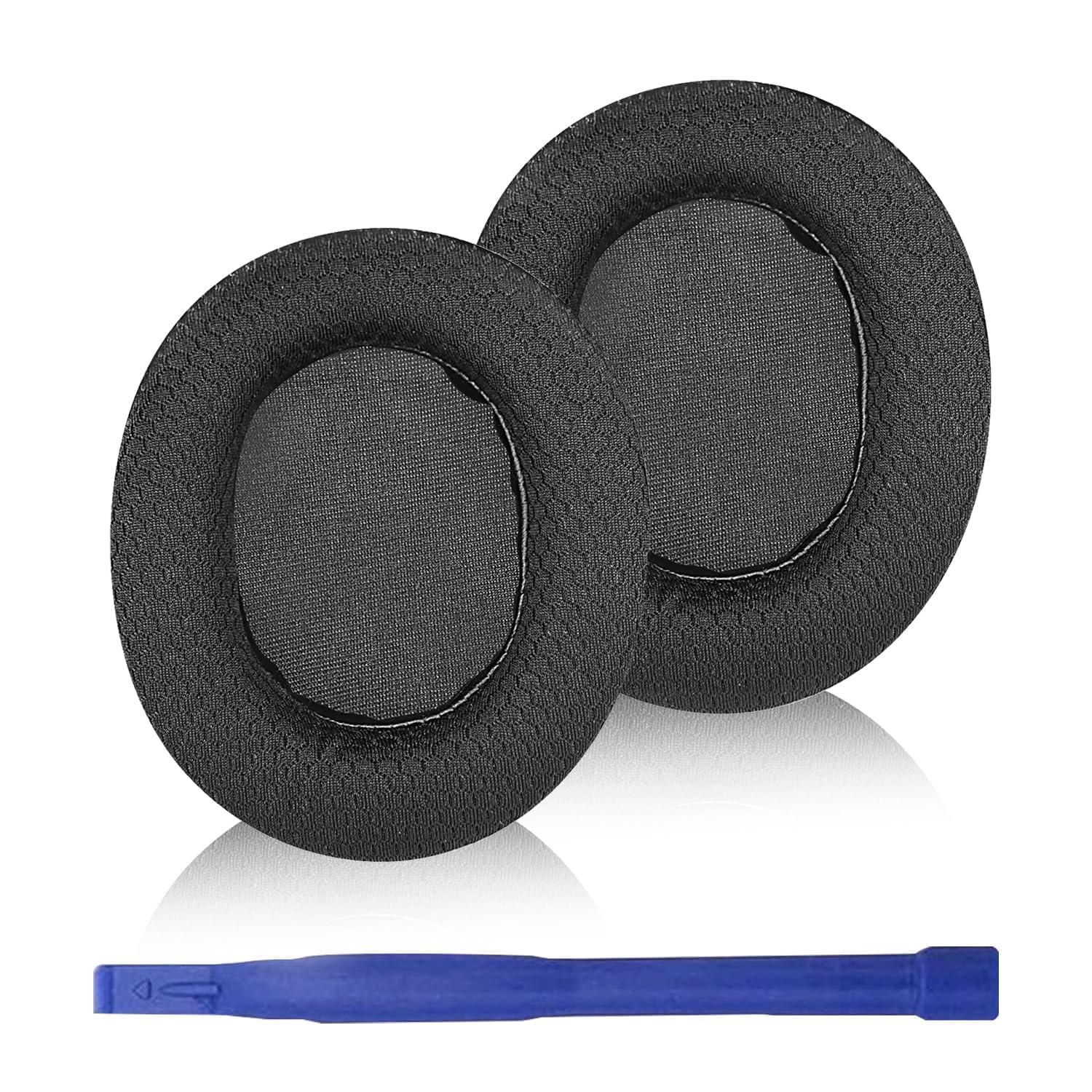 Adhiper Arctis 1/3/5/7/9 交換用イヤーパッド クッション, SteelSeries Arctis 1/3/5/7/7+/7P/7P+/7X/7X+/9/9X/Pro/Prime 用メッシュ生地イヤーパッド, 高密度メモリーフォームを採用したイヤーパッド(ブラック)